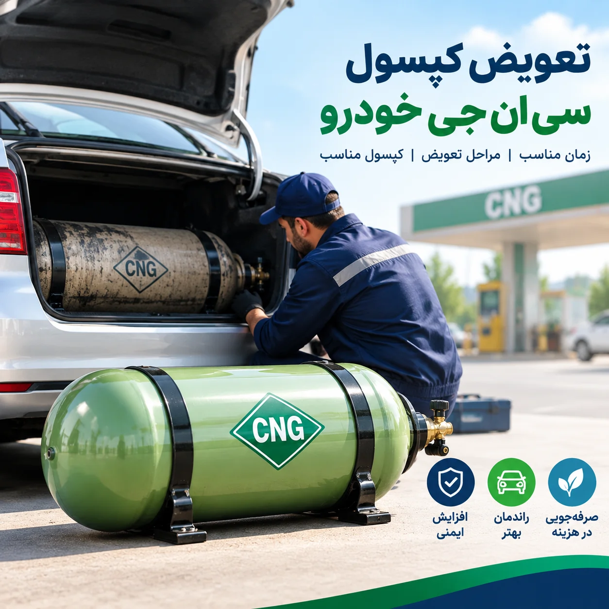 مرکز تعویض کپسول سی ان جی در کرج و تهران